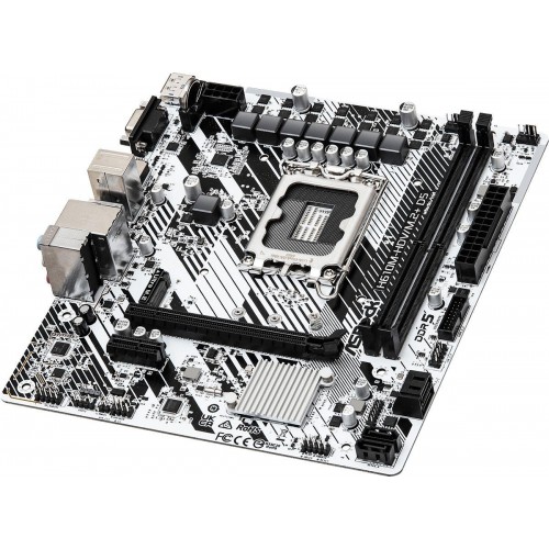 Купить материнскую плату Asrock H610M-HDV/M.2+ D5 Soc-1700: Intel H610, 2xDDR5, mATX, 8ch звук, HDMI и DP
