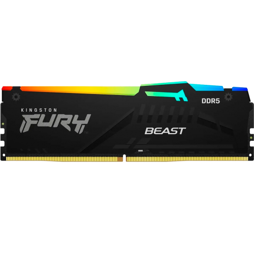 Оперативная память Kingston 8GB DDR5 5200MT/s CL40 DIMM FURY Beast RGB XMP - Высокая производительность для геймеров