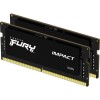 Память оперативная/ Kingston 16GB 4800MT/s DDR5 CL38 SODIMM (Kit of 2) FURY Impact PnP Kingston