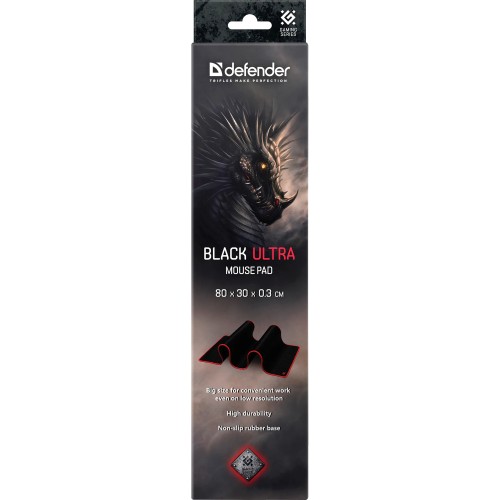 Defender Коврик для компьютерной мыши Black Ultra 800х300х3мм