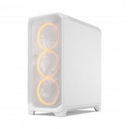 Корпус ПК без блока питания/ Case Fractal Design Meshify 3 RGB TG Clear Tint, Midi-Tower, 3x140mm ARGB, 2xUSB-A 3.2 + 1xUSB 3.2 Type-C E-ATX, ATX, mATX, mITX, White