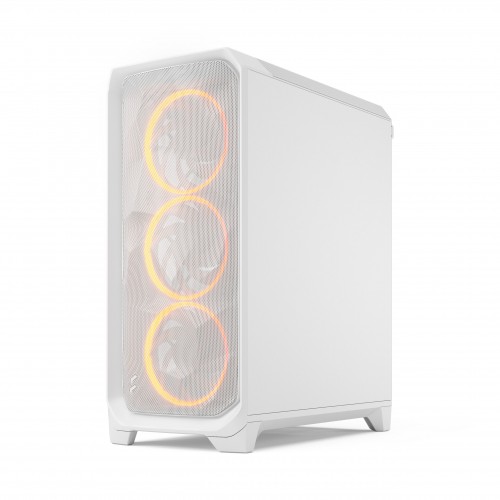 Корпус ПК без блока питания/ Case Fractal Design Meshify 3 RGB TG Clear Tint, Midi-Tower, 3x140mm ARGB, 2xUSB-A 3.2 + 1xUSB 3.2 Type-C E-ATX, ATX, mATX, mITX, White Fractal Design