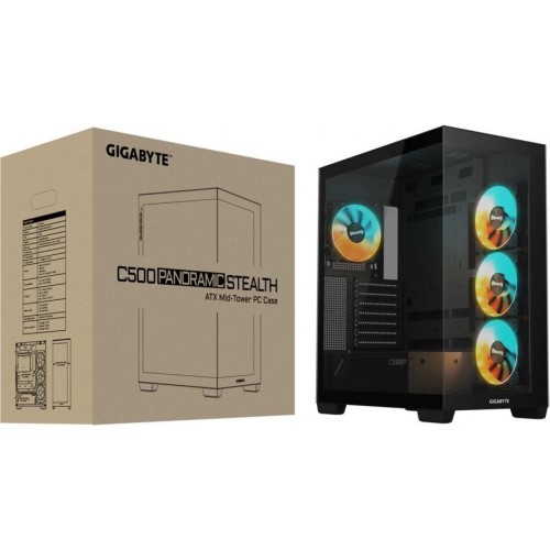 Корпус Gigabyte GB-C500P ST черный ATX 6x120mm 3x140mm 2xUSB3.0 audio bott PSU [28300-C500B-1CKR]
