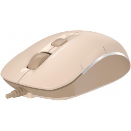 Мышь A4Tech Fstyler FM26 бежевый/коричневый оптическая 1600dpi USB для ноутбука 4but (FM26 USB (CAFE LATTE))