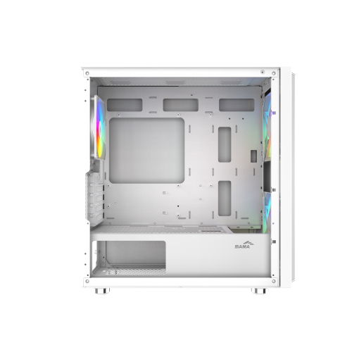 Корпус ПК без блока питания/ Case SAMA S30 White, Midi-Tower, TG, 2x140mm + 1x120mm ARGB, 1xUSB 3.0 + 1xUSB 3.1 Type-C, mATX, mITX White SAMA