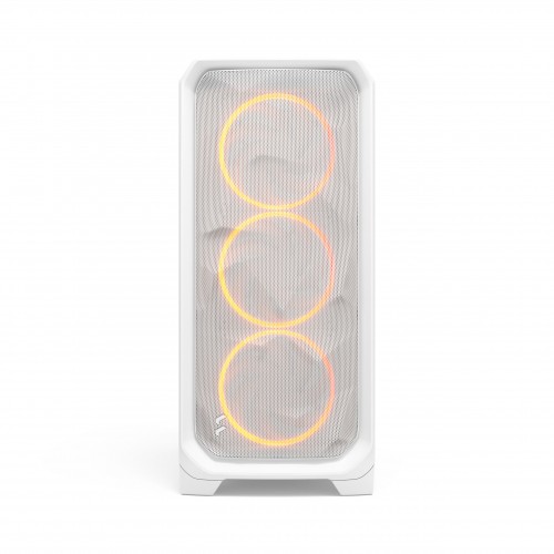 Корпус ПК без блока питания/ Case Fractal Design Meshify 3 RGB TG Clear Tint, Midi-Tower, 3x140mm ARGB, 2xUSB-A 3.2 + 1xUSB 3.2 Type-C E-ATX, ATX, mATX, mITX, White Fractal Design