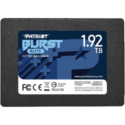 Твердотельный накопитель Patriot SATA-III 1.92TB PBE192TS25SSDR Burst Elite 2.5 - Высокая производительность и надежность для вашего ПК