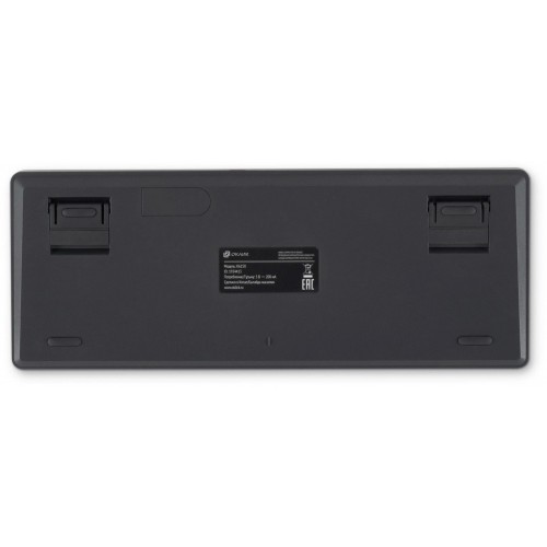 Клавиатура Оклик K615X механическая USB Slim с LED подсветкой для геймеров - серый/серебристый, 1.5м кабель
