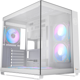 Корпус ПК без блока питания/ Case Ocypus Iota C70 WH ARGB, Midi-Tower, TG, 6x120mm ARGB, 2xUSB-A 3.0 + 1xUSB-C 3.1, ATX, mATX, mITX White