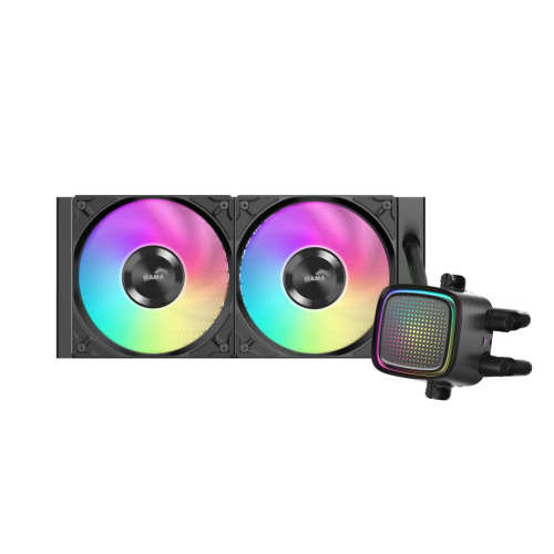 Водяное охлаждение для процессора/ Water Cooling System SAMA L50 360BK (320W, 360mm, Black, ARGB/ Fans: 3x120mm, 72.3CFM, 28dBA, 2200RPM/ Pump height 65mm, 30dBA, 3000RPM, Rad thickness 27mm/ S: 1851, 1700, 1200, 115X, AM5, AM4) SAMA