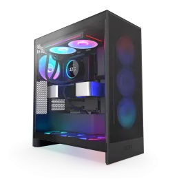 Система жидкостного охлаждения для ПК/ Water Cooling System NZXT Kraken Elite 280 RGB (250W, 280mm, LED temp., Black/ Fans: 2x140mm, 98.61CFM, 34.5dBA, 2000RPM/ Pump height 65mm, 2800RPM, Rad thickness 27mm/ S: 1851, 1700, 1200, 115X, AM5, AM4)