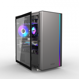 Корпус без блока питания/ Case PCCooler LM300 ARGB BK, Mini-Tower, TG, 1x120mm ARGB, 1xUSB-A 3.0 + 2xUSB-A 2.0, mATX, mITX Black