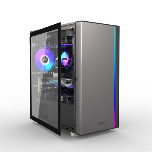 Корпус без блока питания/ Case PCCooler LM300 ARGB BK, Mini-Tower, TG, 1x120mm ARGB, 1xUSB-A 3.0 + 2xUSB-A 2.0, mATX, mITX Black