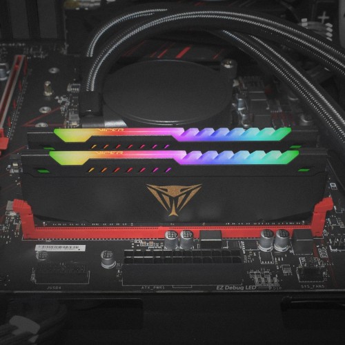 Купить оперативную память DDR4 2x32GB 3600MHz Patriot Viper Steel RGB для игрового ПК с радиатором - PVSR464G360C0K
