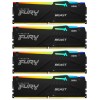 Купить оперативную память Kingston 64GB DDR5 5200MT/s CL40 DIMM (4 модуля) FURY Beast RGB XMP - высокая производительность для геймеров и профессионалов.