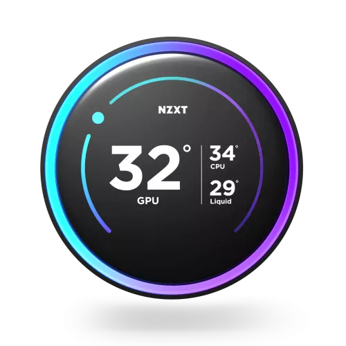 Система жидкостного охлаждения для ПК/ Water Cooling System NZXT Kraken Elite 280 RGB (250W, 280mm, LED temp., Black/ Fans: 2x140mm, 98.61CFM, 34.5dBA, 2000RPM/ Pump height 65mm, 2800RPM, Rad thickness 27mm/ S: 1851, 1700, 1200, 115X, AM5, AM4) NZXT