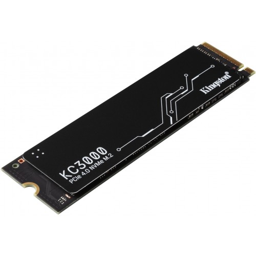 Твердотельный накопитель/ Kingston SSD KC3000, 512GB, M.2(22x80mm), NVMe, PCIe 4.0 x4, 3D TLC, R/W 7000/3900MB/s, IOPs 450 000/900 000, DRAM buffer 512MB, TBW 400, DWPD 0.71, with Heat Spreader (60 мес) Kingston