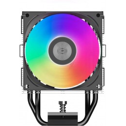 Кулер PcCooler R400 ARGB Soc-AM5/AM4/1200/1700/1851 черный 4-pin 18-30dB Al+Cu 180W Ret (R400-BKAWYX-US)