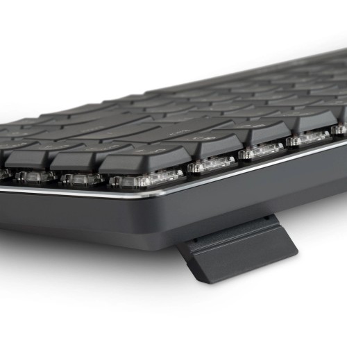 Клавиатура Оклик K615X механическая USB Slim с LED подсветкой для геймеров - серый/серебристый, 1.5м кабель
