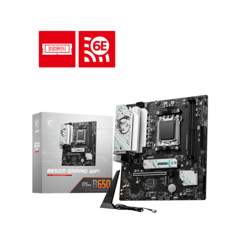 Материнская плата MSI B650M GAMING WIFI AM5: mATX, 2xDDR5, 7.1 звук, HDMI и DP