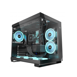 Корпус без блока питания/ Case PCCooler C3T500 ARGB BK, Midi-Tower, TG, 6x120mm ARGB, 1xUSB-C 3.1 + 2xUSB-A 3.0, ATX, mATX, mITX Black
