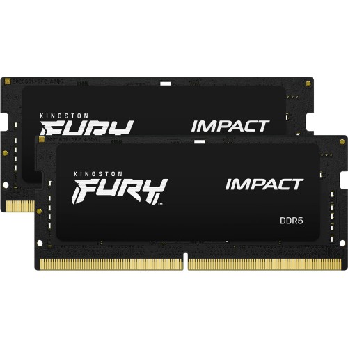 Память оперативная/ Kingston 16GB 4800MT/s DDR5 CL38 SODIMM (Kit of 2) FURY Impact PnP Kingston
