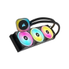 Система жидкостного охлаждения/ Water Cooling System Corsair iCUE LINK H150i RGB (360mm, Black, RGB/ Fans: 3x120mm, 63.1CFM, 37dBA, 2400RPM/Rad thickness 27mm/ S: 1851, 1700, 1200, 115X, AM5, AM4) Corsair