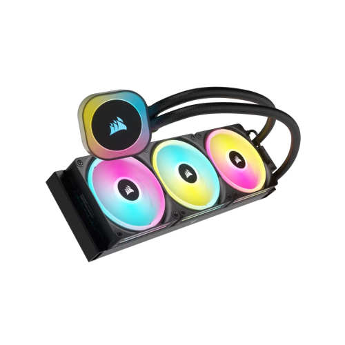 Система жидкостного охлаждения/ Water Cooling System Corsair iCUE LINK H150i RGB (360mm, Black, RGB/ Fans: 3x120mm, 63.1CFM, 37dBA, 2400RPM/Rad thickness 27mm/ S: 1851, 1700, 1200, 115X, AM5, AM4) Corsair