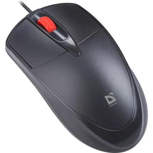 Купить проводную оптическую мышь Defender Icon MB-057 черную, 3D, бесшумную, 1,8 м, 1000 dpi – идеальный выбор для комфортной работы.