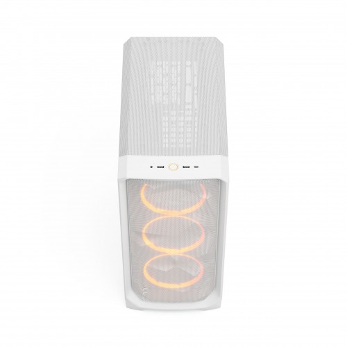 Корпус ПК без блока питания/ Case Fractal Design Meshify 3 RGB TG Clear Tint, Midi-Tower, 3x140mm ARGB, 2xUSB-A 3.2 + 1xUSB 3.2 Type-C E-ATX, ATX, mATX, mITX, White Fractal Design