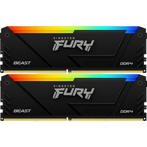 Память оперативная/ Kingston 64GB 3200MT/s DDR4 CL16 DIMM (Kit of 2) FURY Beast RGB Kingston