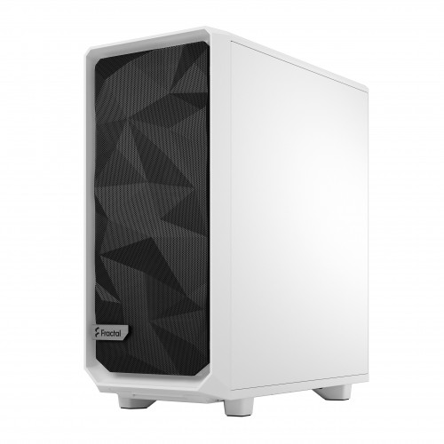 Корпус ПК без блока питания/ Case Fractal Design Meshify 2 Compact TG Clear Tint, Midi-Tower, 2x140mm + 1x120mm, 2xUSB-A 3.2 + 1xUSB 3.2 Type-C ATX, mATX, mITX White Fractal Design