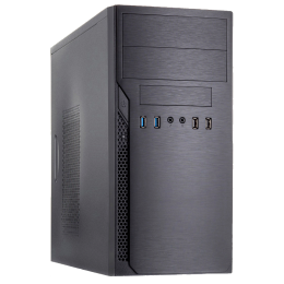 Корпус с блоком питания 450Вт./ Case Foxline FL-628, mATX, 2x5.25EXT, 1x3.5EXT, 3x3.5INT, 2xUSB2.0+2xUSB3.0, HDA, w/o FAN, w/450W ATX PSU, w/1.2m EU pwr cord
