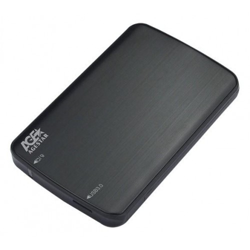 Внешний корпус для HDD/SSD AgeStar 3UB2A12 SATA пластик/алюминий черный 2.5" [3UB2A12]