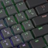 Клавиатура Оклик K615X механическая USB Slim с LED подсветкой для геймеров - серый/серебристый, 1.5м кабель