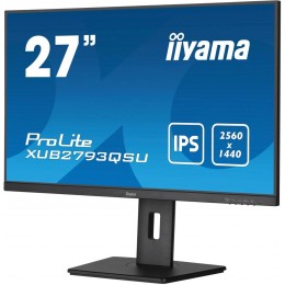 Монитор Iiyama 27" ProLite XUB2793QSU-B7 черный IPS LED 1ms 16:9 HDMI M/M матовая HAS Piv 1300:1 300cd 178гр/178гр 2560x1440 100Hz DP 2K USB 5.6кг