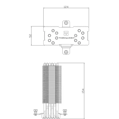Кулер для процессора/ CPU Cooler Thermalright Burst Assasin 120 (4-pin PWM, 154mm, Ni/CU, 6x6mm, 1x120mm, 66.17CFM, 25.6dBA, 1550RPM, S: 1700, 1200, 115X, AM5, AM4)