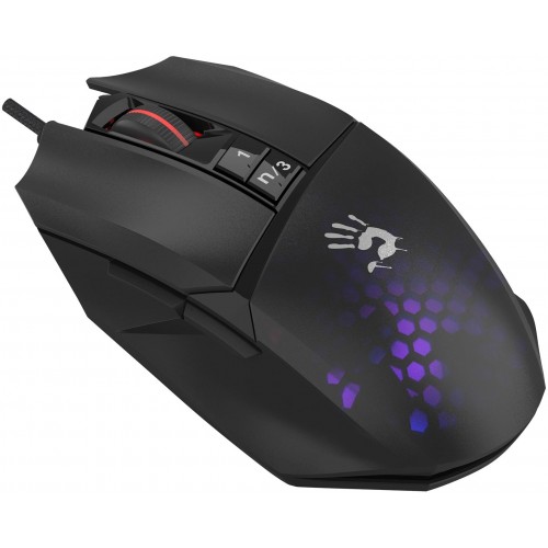 Купить оптическую мышь A4Tech Bloody W65 Max Mini черного цвета с 12000dpi и 9 кнопками – идеальный выбор для геймеров!