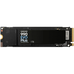 Твердотельные накопители/ Samsung SSD 990 EVO Plus, 1000GB, M.2(22x80mm), NVMe 2.0, NVMe 2.0, PCIe 4.0 x4, V-NAND TLC, R/W 7150/6300MB/s, IOPs 850 000/1 350 000, TBW 600, DWPD 0.3 (12 мес.)