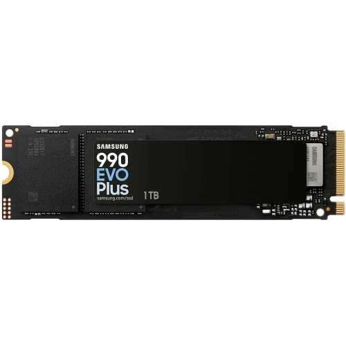 Твердотельные накопители/ Samsung SSD 990 EVO Plus, 1000GB, M.2(22x80mm), NVMe 2.0, NVMe 2.0, PCIe 4.0 x4, V-NAND TLC, R/W 7150/6300MB/s, IOPs 850 000/1 350 000, TBW 600, DWPD 0.3 (12 мес.) Samsung Electronics