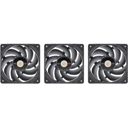 Вентилятор для корпуса Thermaltake Toughfan EX12 Pro 120мм черный 4-pin - низкий уровень шума 29.8дБ (упаковка 3 шт)