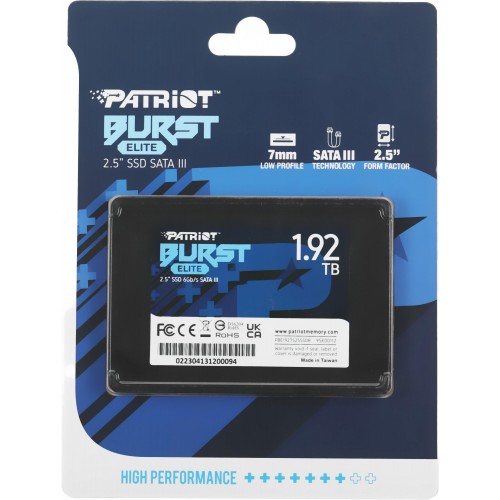 Твердотельный накопитель Patriot SATA-III 1.92TB PBE192TS25SSDR Burst Elite 2.5 - Высокая производительность и надежность для вашего ПК