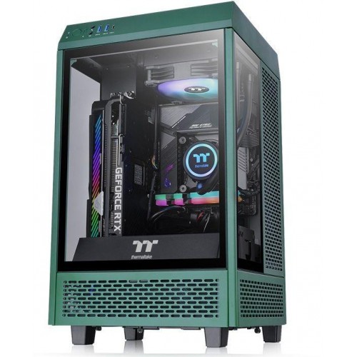 Купить корпус Thermaltake The Tower 100 Racing зеленый для miniITX с охлаждением 1x120mm и 3x140mm, 2xUSB3.0 и аудио - идеальный выбор для вашего ПК