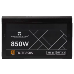 Блок питания 850W/ Power Supply Thermalright, 850W 80+ Bronze (ATX, 3.0, PCIe 5.0, Non-modular, 1x24(20+4)pin 550mm, 1xCPU*2 8(4+4)pin 600+150mm, 1xPCIe*2 8(6+2)pin 500+150mm, 1x12VHPWR PCIe 5.0 12+4pin 600mm, 1xSATA*3+MOLEX4pin*1 400+150+150+150mm, 1xSAT