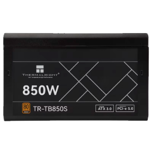 Блок питания 850W/ Power Supply Thermalright, 850W 80+ Bronze (ATX, 3.0, PCIe 5.0, Non-modular, 1x24(20+4)pin 550mm, 1xCPU*2 8(4+4)pin 600+150mm, 1xPCIe*2 8(6+2)pin 500+150mm, 1x12VHPWR PCIe 5.0 12+4pin 600mm, 1xSATA*3+MOLEX4pin*1 400+150+150+150mm, 1xSAT