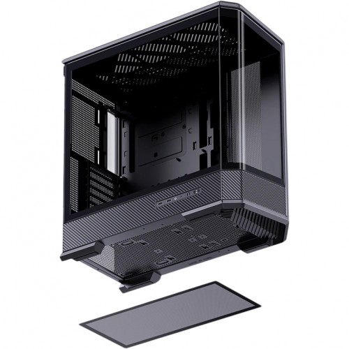 Корпус JONSBO D400 Midi-Tower без блока питания - Черный, TG, USB-A 3.0 и USB-C 3.2, совместимость с ATX, mATX, mITX