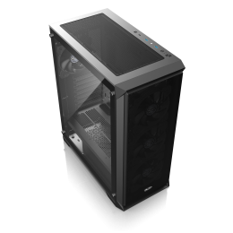 Корпус без блока питания/ Case Raijintek ARCADIA 41-MS4, Midi-Tower, TG, 1x120mm + 3x120mm ARGB, 2xUSB-A 3.0 + 1xUSB-C, ATX, mATX, mITX Black