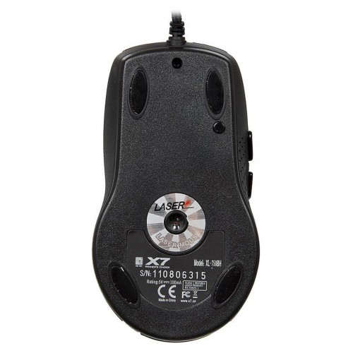 Мышь A4Tech XL-750BH рисунок лазерная 3600dpi USB 6but