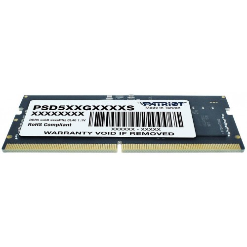 Оперативная память DDR5 16GB 4800MHz Patriot PSD516G480081S - Высокопроизводительный SO-DIMM 262-pin для ПК