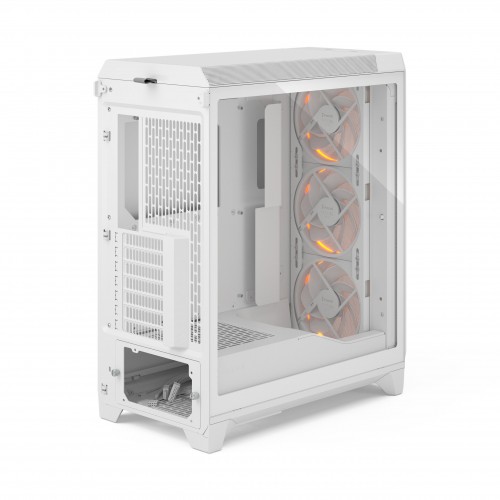 Корпус ПК без блока питания/ Case Fractal Design Meshify 3 RGB TG Clear Tint, Midi-Tower, 3x140mm ARGB, 2xUSB-A 3.2 + 1xUSB 3.2 Type-C E-ATX, ATX, mATX, mITX, White Fractal Design